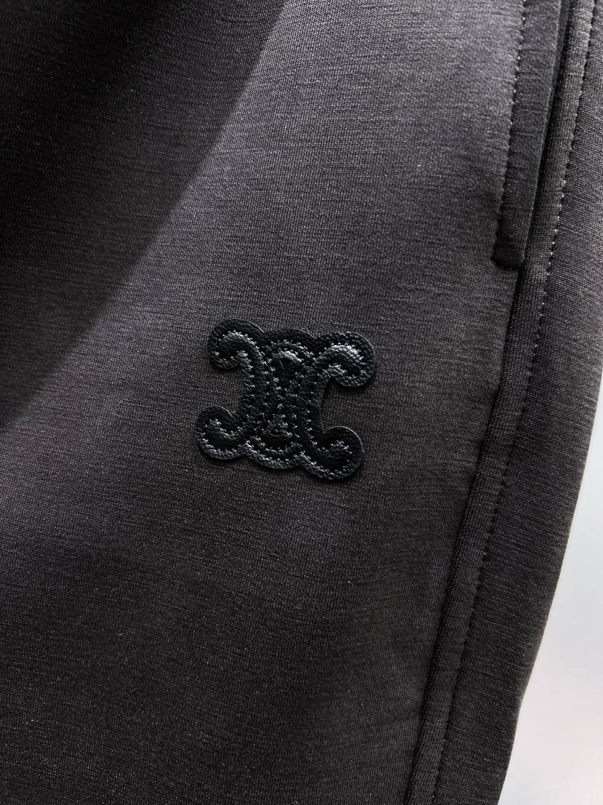 CHROME HEARTS クロムハーツ メンズ パンツ ジョガーパンツ サイドライン ロゴ刺繍 ロングコード メタルパーツ ブラック - 画像 5