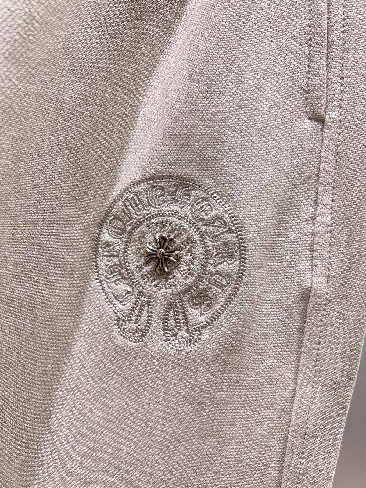 CHROME HEARTS クロムハーツ メンズ ジョガーパンツ イージーパンツ ロゴ刺繍 サイドライン メタルパーツ ブラック - 画像 6
