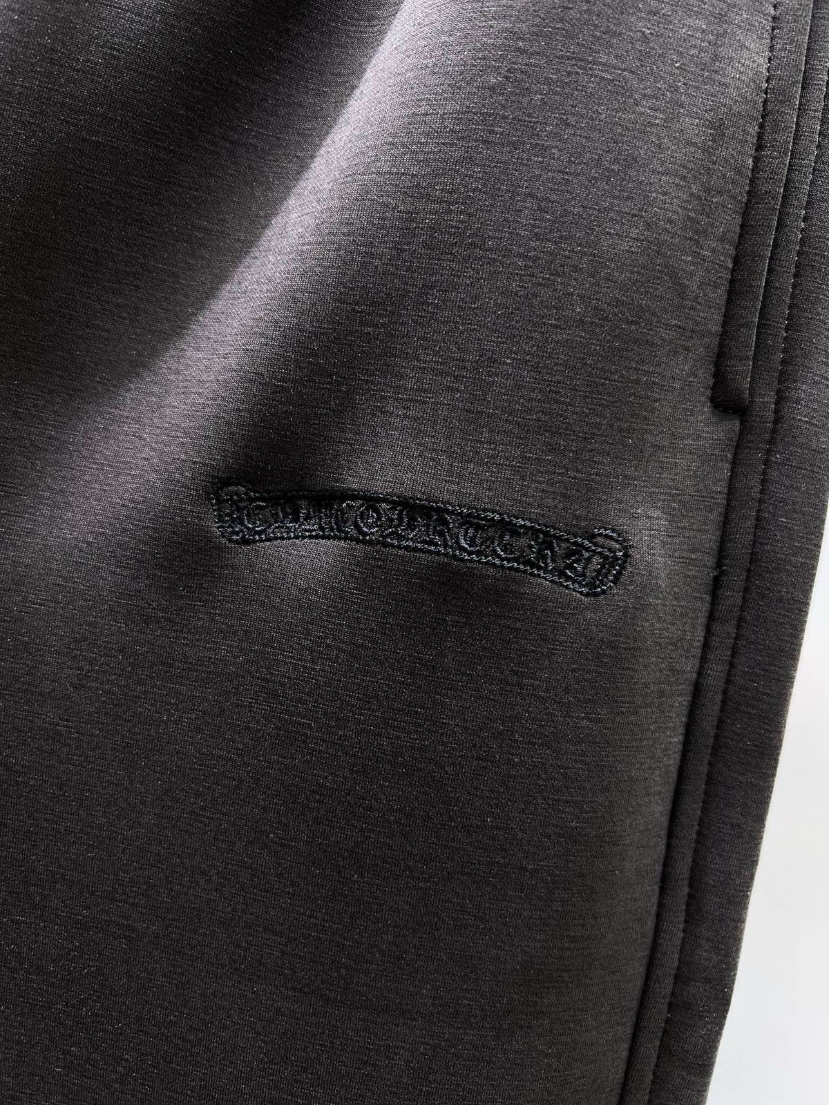 CHROME HEARTS クロムハーツ メンズ ボトムス ジョガーパンツ サイドライン ロゴ刺繍 イージーパンツ ブラック - 画像 5