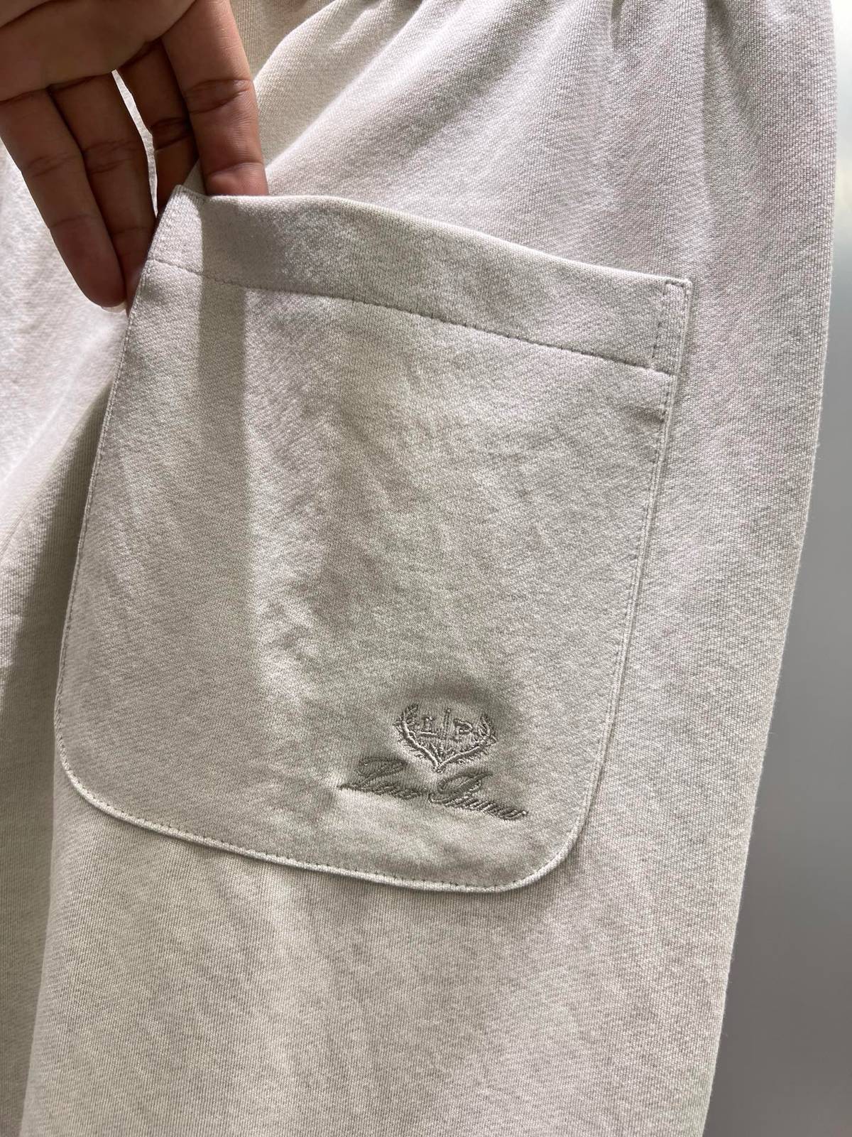 LOEWE ロエベ メンズ パンツ イージーパンツ ウエストゴム サイドライン ロゴ刺繍 メタルパーツ ブラック - 画像 4