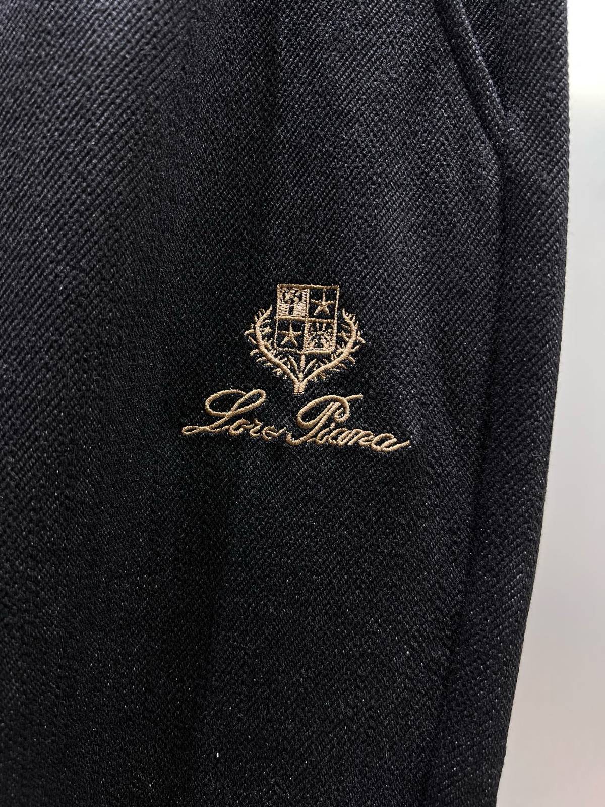 LOEWE ロエベ メンズ パンツ イージーパンツ ウエストゴム ロゴ刺繍 サイドライン ブラック - 画像 6