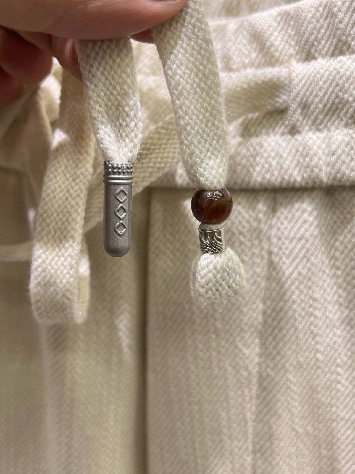 LOEWE ロエベ メンズ パンツ イージーパンツ ロゴ刺繍 ウエストゴム メタルパーツ ブラック - 画像 7