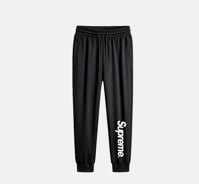 SUPREME メンズ イージーパンツ ワイドパンツ サイドライン ロゴ刺繍 ロングコード ブラック - 画像 3