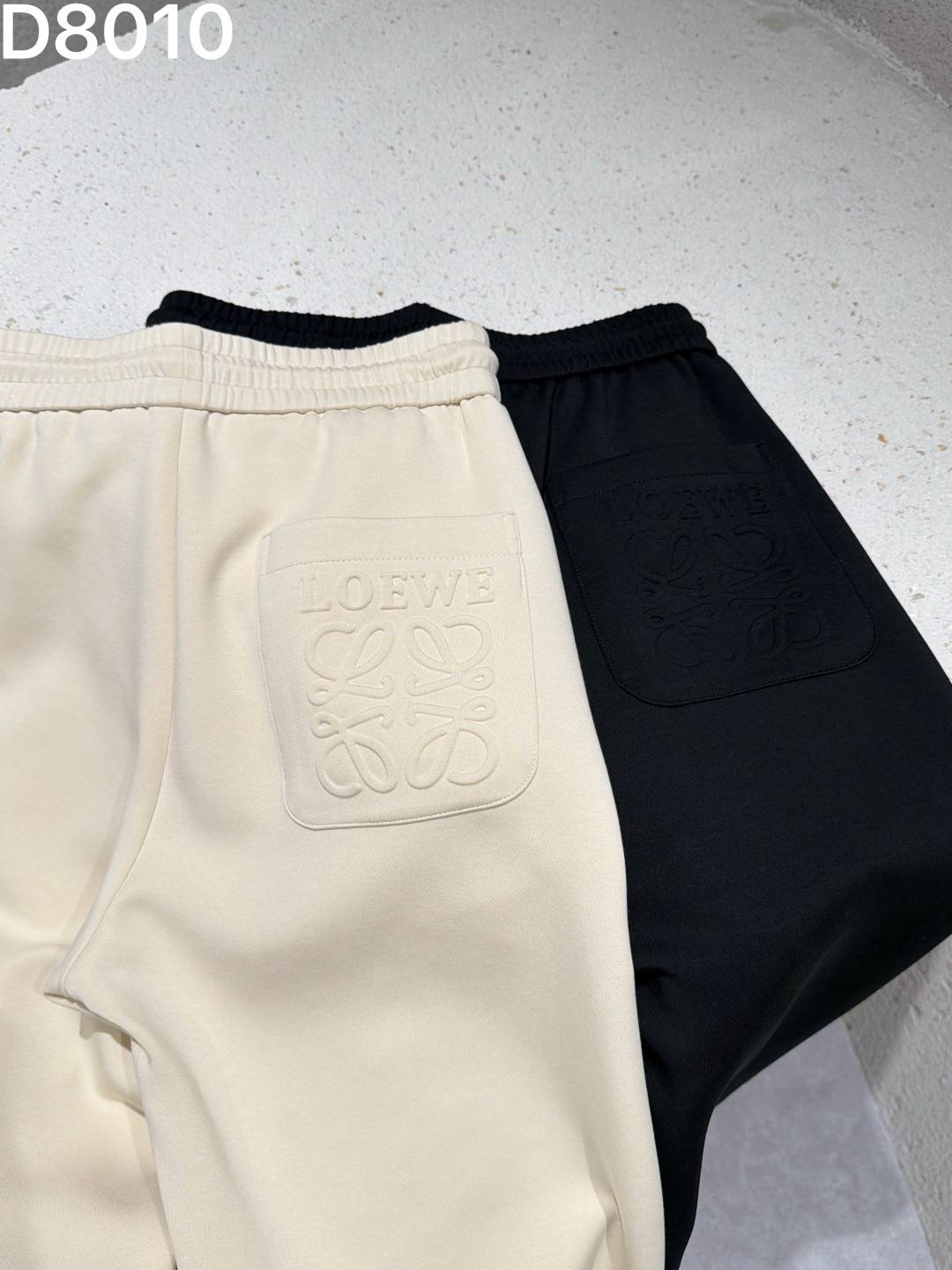 LOEWE ロエベ メンズ パンツ カーゴパンツ ロゴ刺繍 サイドライン メタルパーツ ブラック カーキ - 画像 3