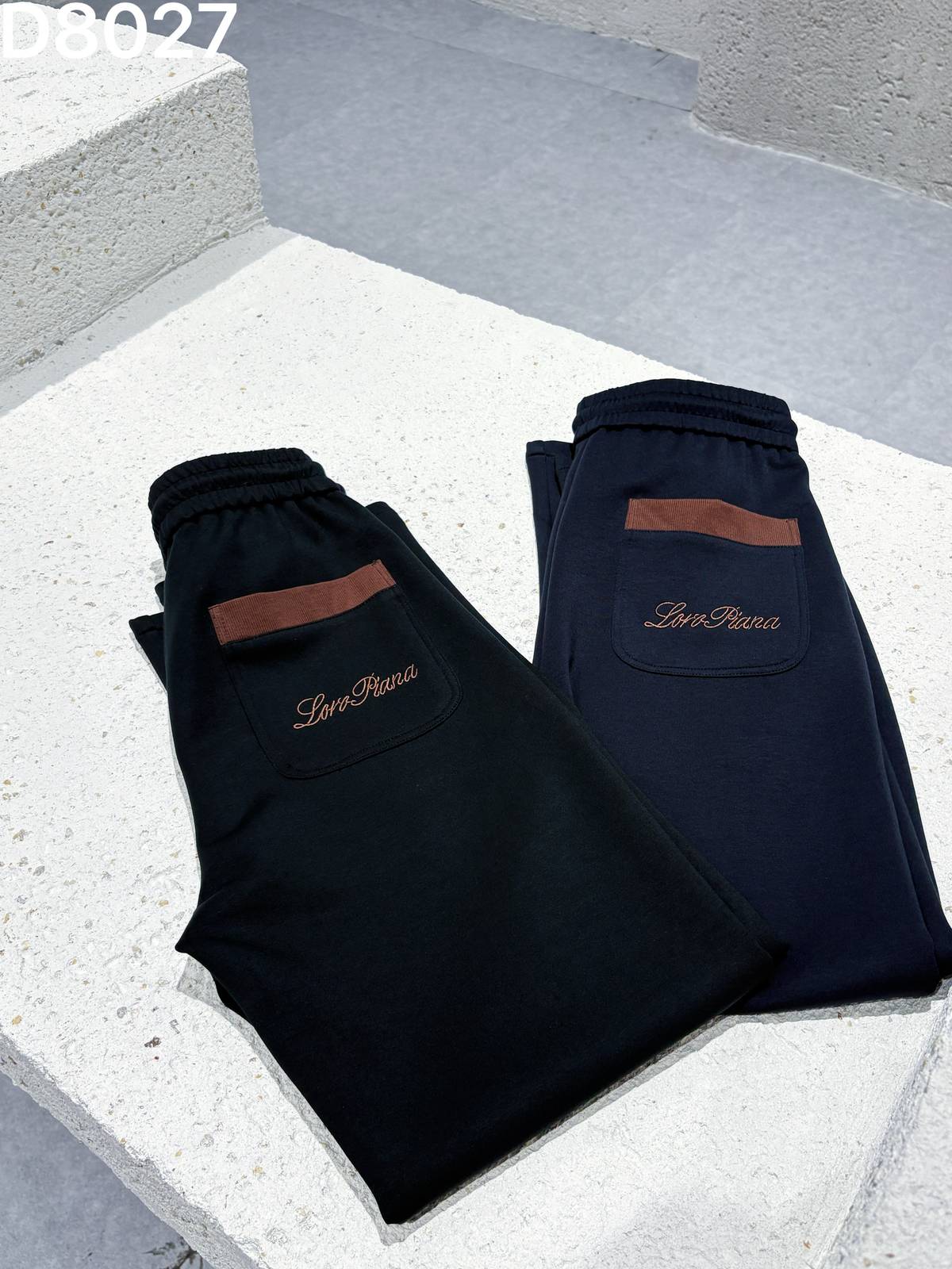 LOEWE ロエベ メンズ パンツ イージーパンツ ウエストゴム ドローコード サイドライン ロゴ刺繍 ブラック - 画像 2