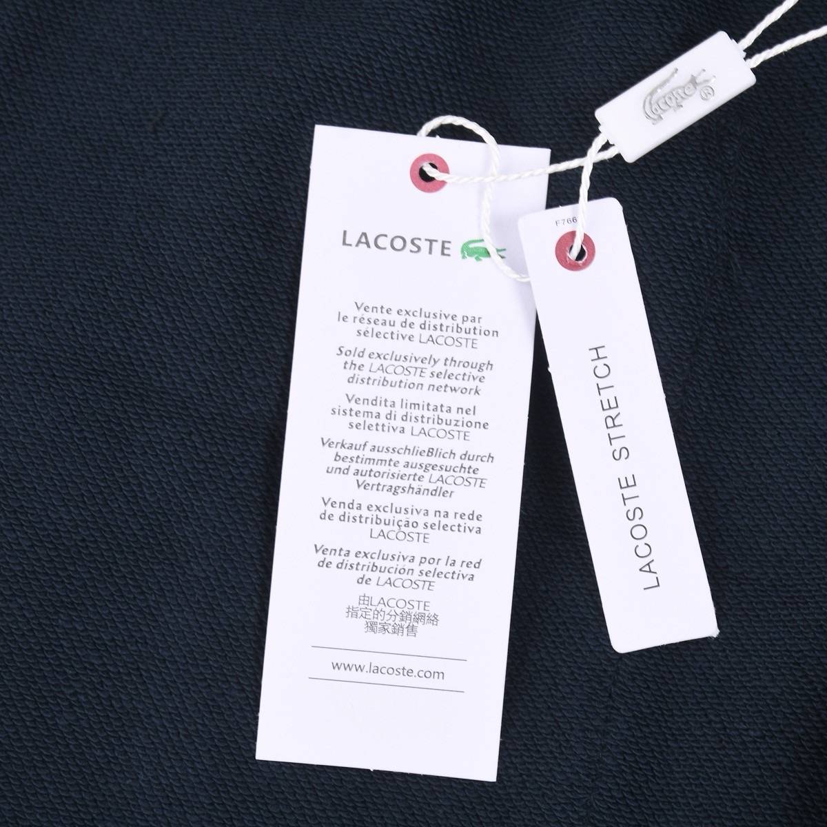 LACOSTE メンズ イージーパンツ ボトムス ジョガーパンツ サイドライン ロゴ刺繍 ロングコード ブラック - 画像 4