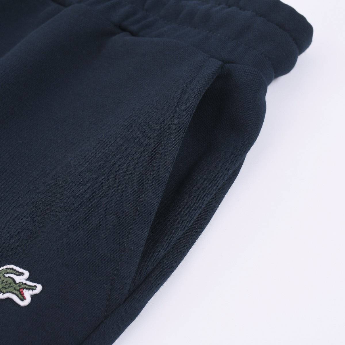 LACOSTE メンズ イージーパンツ ボトムス ジョガーパンツ サイドライン ロゴ刺繍 ロングコード ブラック - 画像 9