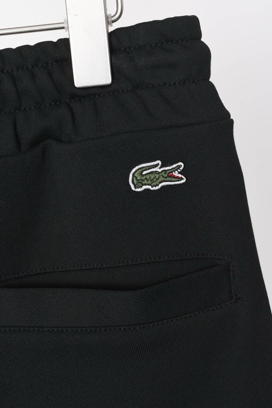 LACOSTE ラコステ メンズ パンツ ジョガーパンツ ウエストゴム ロゴ刺繍 サイドライン ストリート ブラック - 画像 4