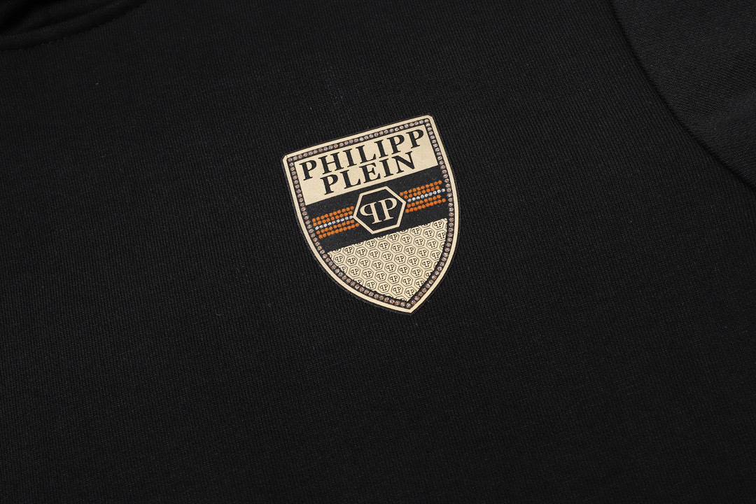 PHILIPP PLEIN フィリッププレイン メンズ パーカー プルオーバー 立体フード ロゴ刺繍 バックプリント ブラック - 画像 6