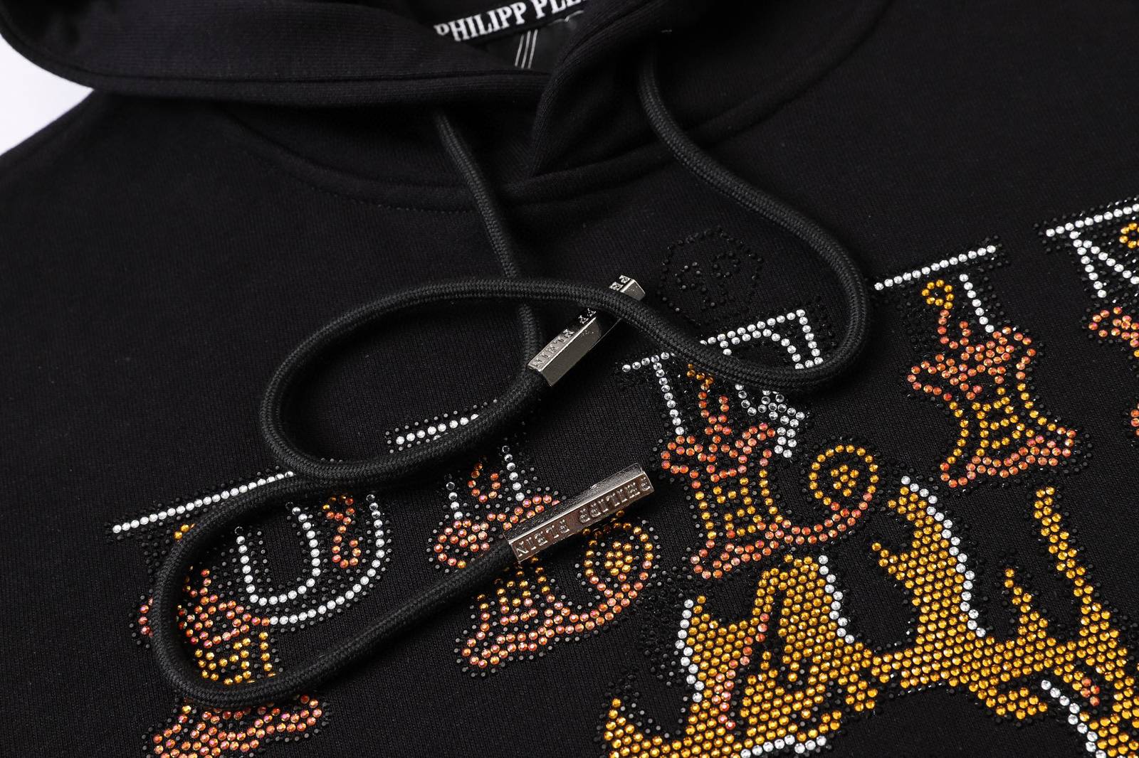PHILIPP PLEIN フィリッププレイン メンズ パーカー プルオーバー フロントロゴ オーバーサイズ ブラック - 画像 7