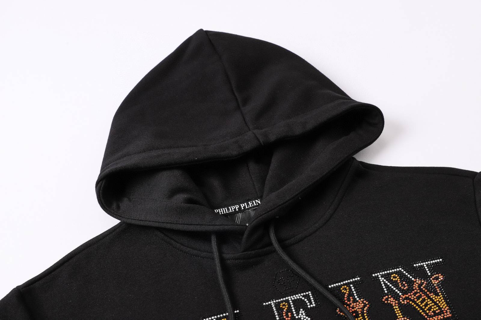 PHILIPP PLEIN フィリッププレイン メンズ パーカー プルオーバー フロントロゴ オーバーサイズ ブラック - 画像 8