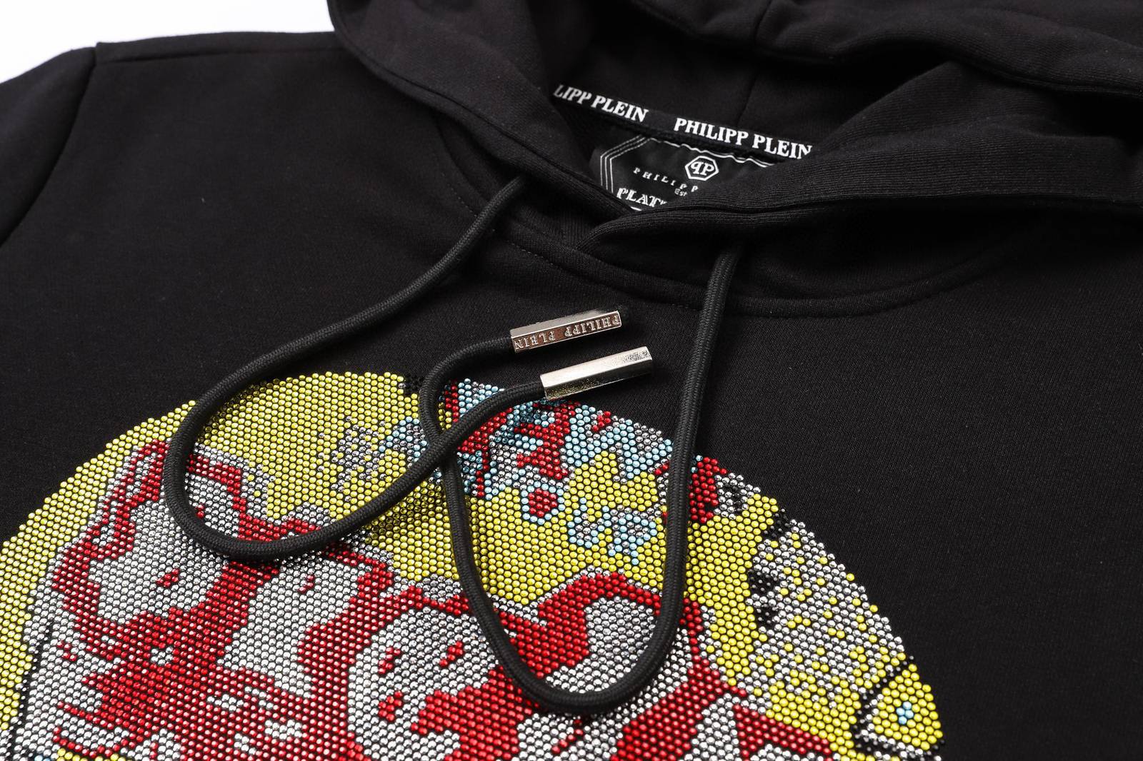 PHILIPP PLEIN フィリッププレイン メンズ パーカー プルオーバー ロゴプリント ストリート ブラック - 画像 7