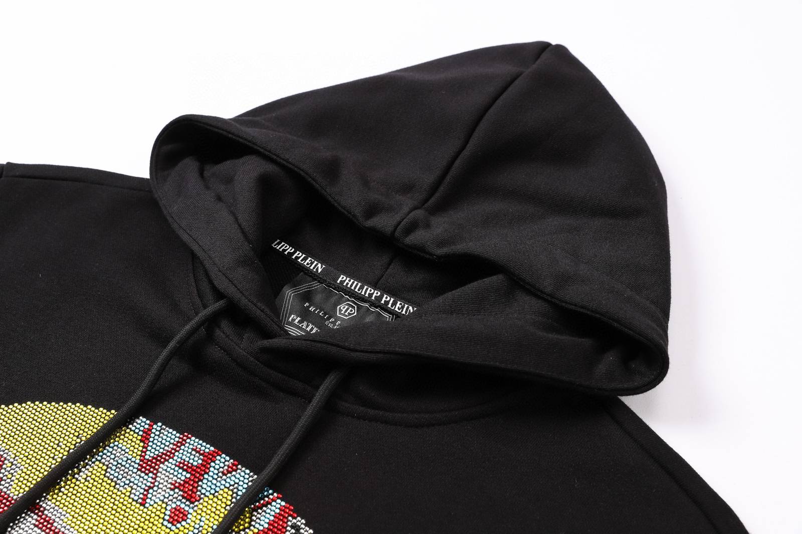 PHILIPP PLEIN フィリッププレイン メンズ パーカー プルオーバー ロゴプリント ストリート ブラック - 画像 8