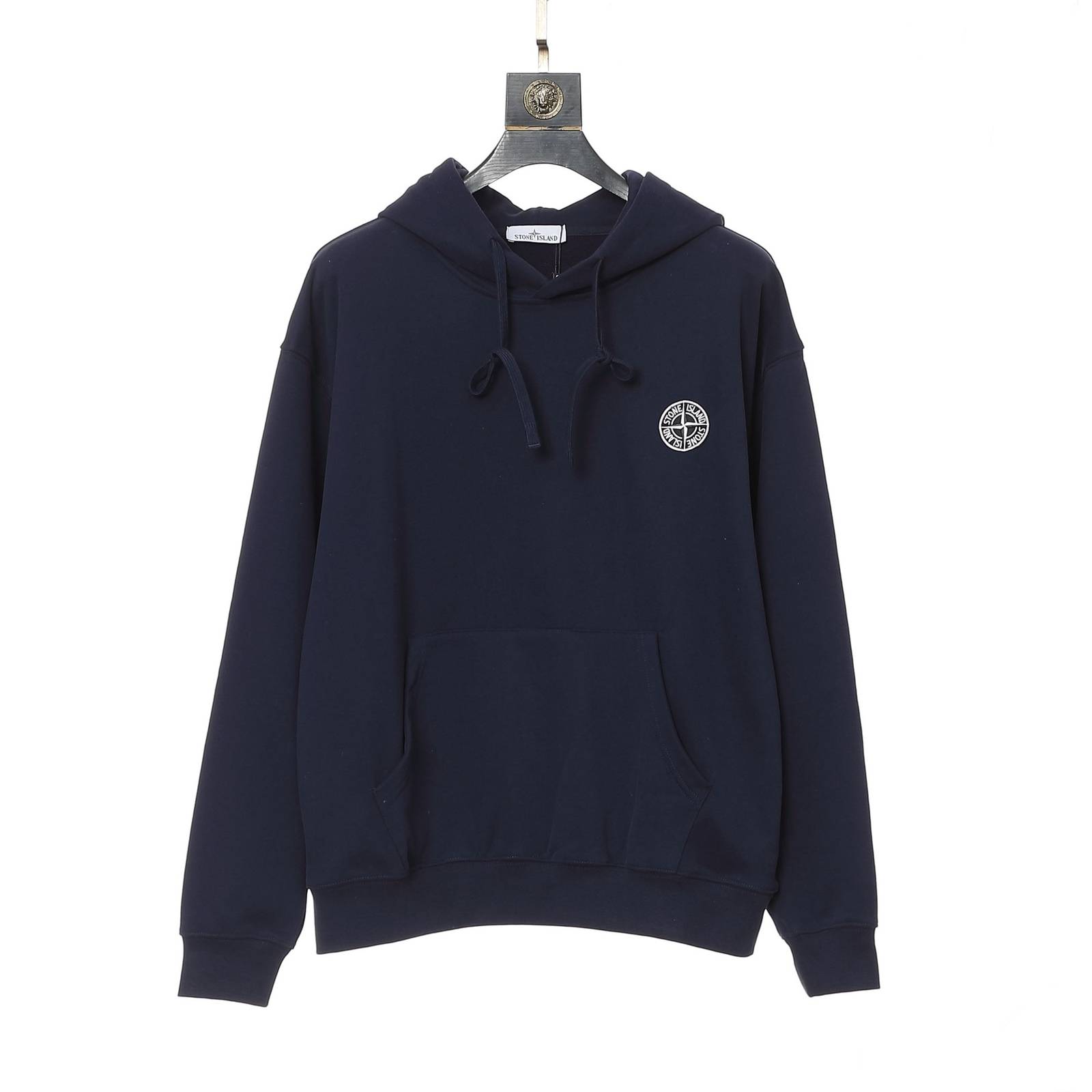 STONE ISLAND ストーンアイランド メンズ パーカー プルオーバー フード ロゴプリント オーバーサイズ 秋冬 ブラック ホワイト ネイビー - 画像 6