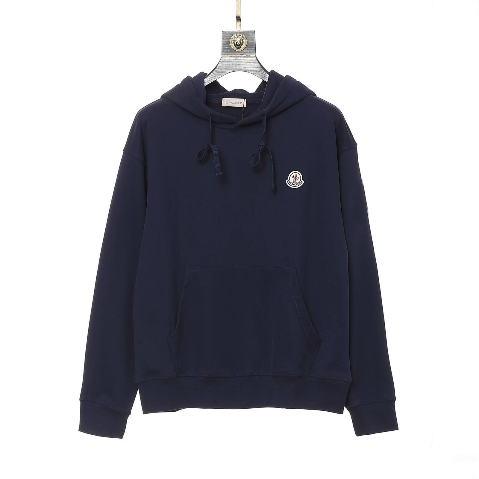 MONCLER モンクレール メンズ パーカー プルオーバー フードの立ち上がりが美しい ロゴプリント 秋冬 オーバーサイズ ブラック ホワイト ネイビー - 画像 4