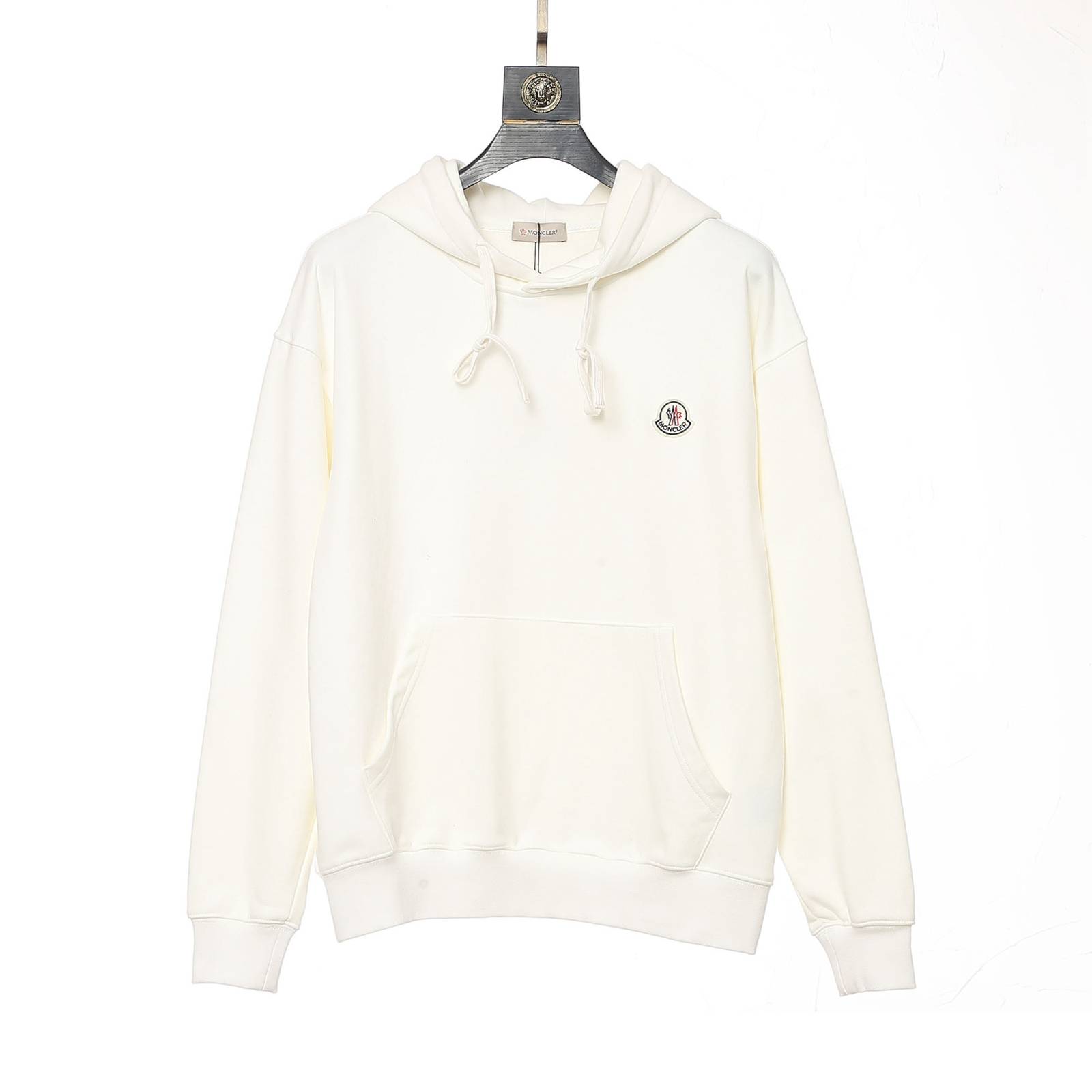 MONCLER モンクレール メンズ パーカー プルオーバー フードの立ち上がりが美しい ロゴプリント 秋冬 オーバーサイズ ブラック ホワイト ネイビー - 画像 9