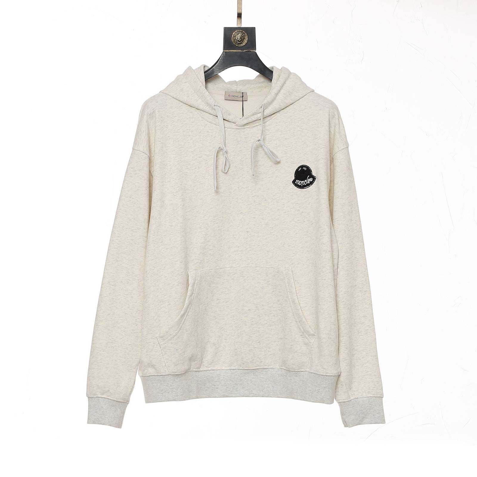 MONCLER モンクレール メンズ パーカー プルオーバー ロゴプリント 立体フード オーバーサイズ 秋冬 ブラック ホワイト グレー - 画像 6