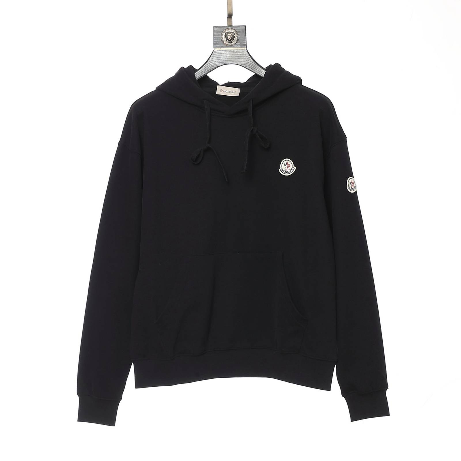 MONCLER モンクレール メンズ パーカー プルオーバー ロゴプリント 立体フード オーバーサイズ 秋冬 ブラック ホワイト ネイビー - 画像 5