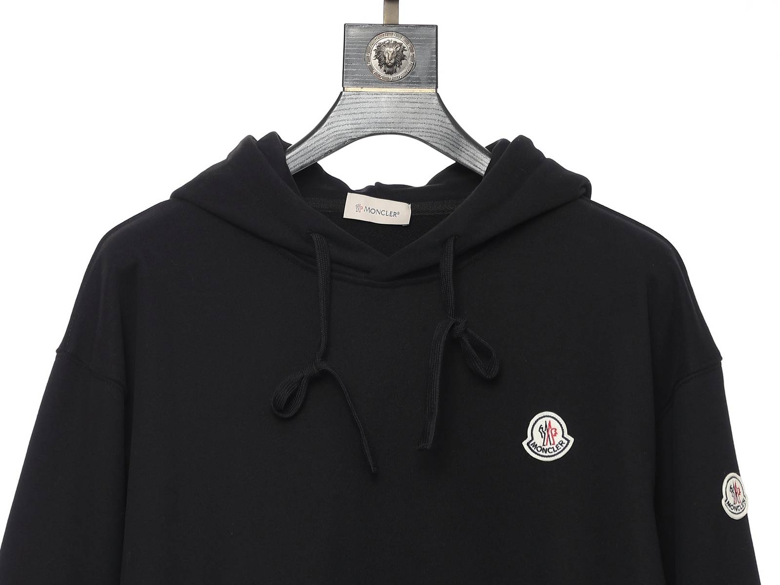 MONCLER モンクレール メンズ パーカー プルオーバー ロゴプリント 立体フード オーバーサイズ 秋冬 ブラック ホワイト ネイビー - 画像 6
