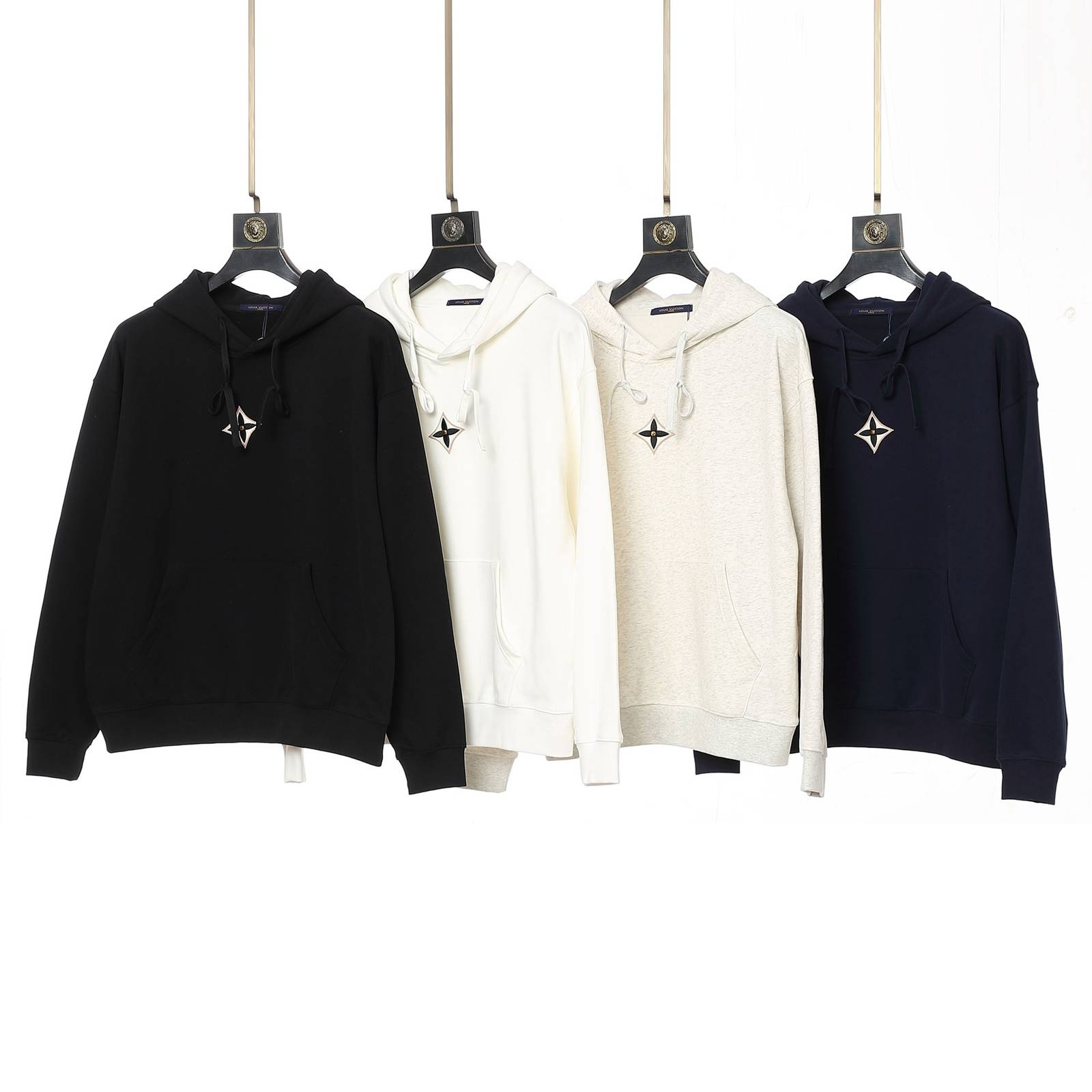 BALENCIAGA バレンシアガ メンズ パーカー プルオーバー ロゴプリント 立体フード オーバーサイズ 秋冬 ブラック ホワイト ネイビー - 画像 4
