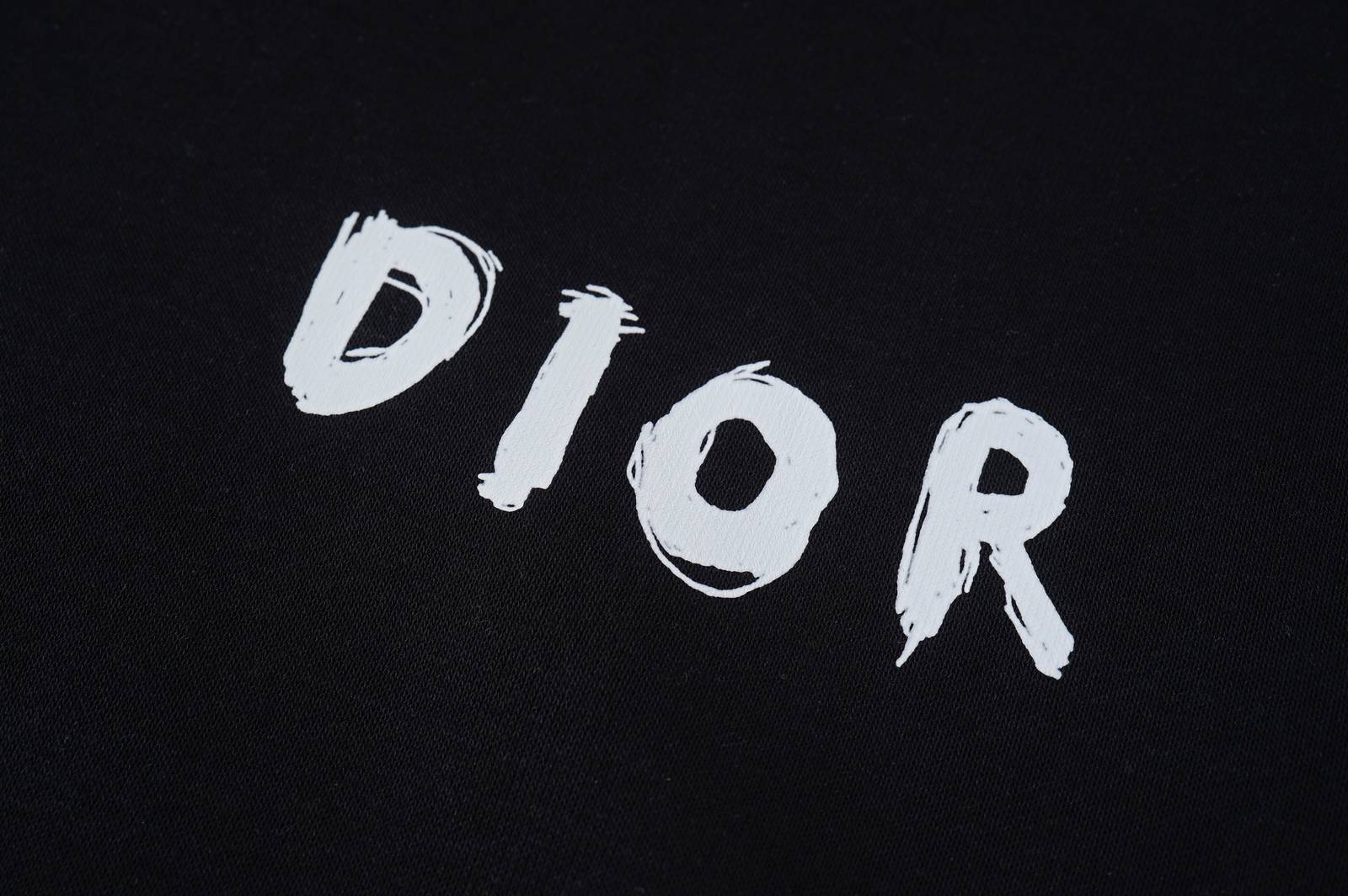 DIOR メンズ パーカー プルオーバー ロゴプリント フードの立ち上がり オーバーサイズ ブラック - 画像 5