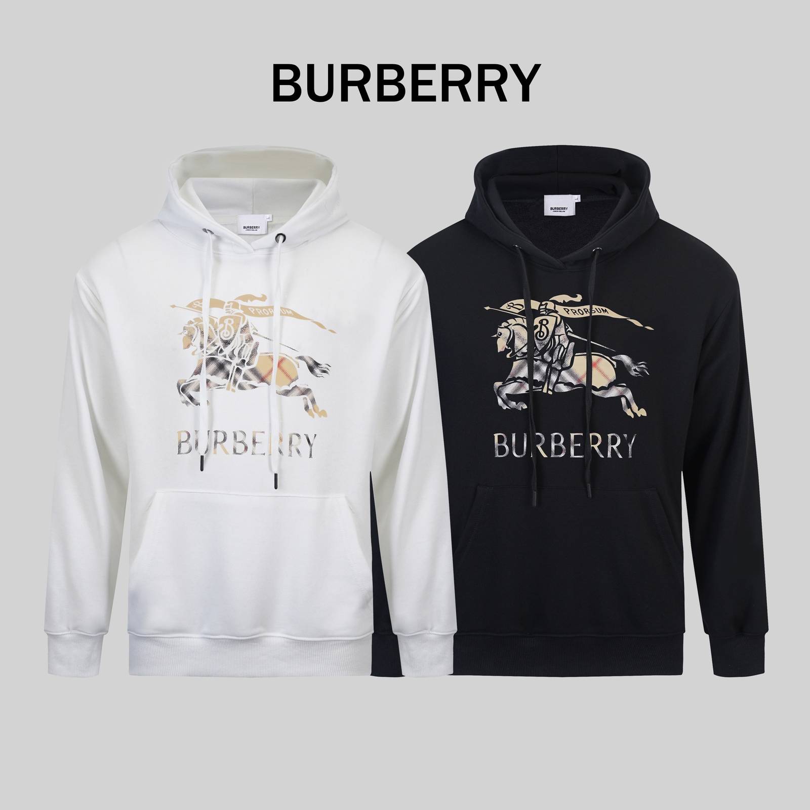 BURBERRY バーバリー メンズ パーカー プルオーバー フロントロゴ オーバーサイズ ストリート ブラック