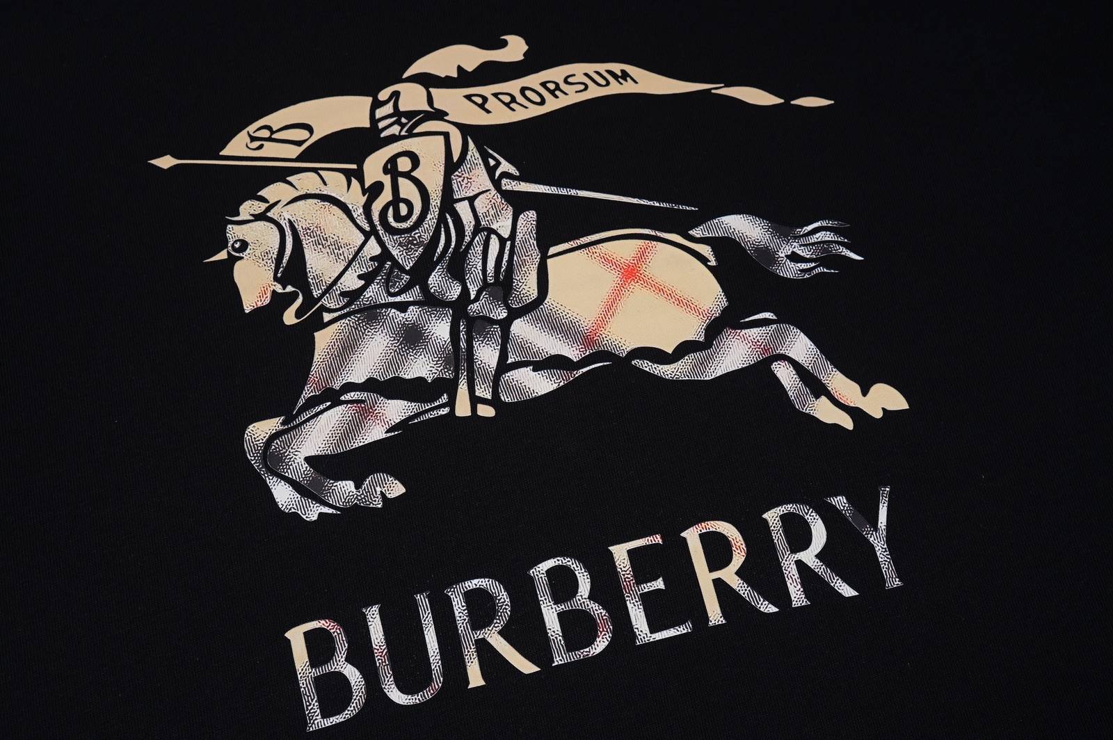 BURBERRY バーバリー メンズ パーカー プルオーバー フロントロゴ オーバーサイズ ストリート ブラック - 画像 3