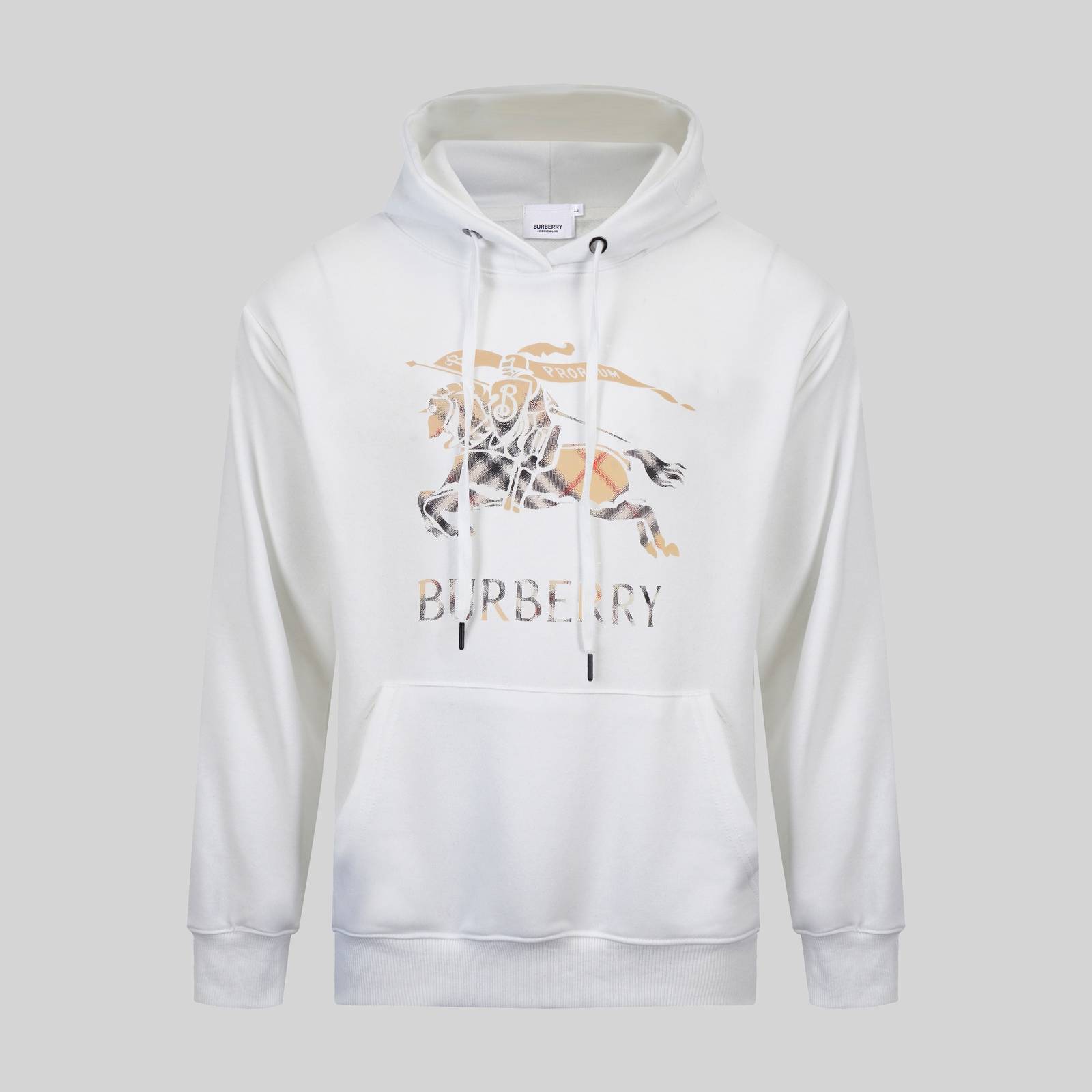 BURBERRY バーバリー メンズ パーカー プルオーバー フロントロゴ オーバーサイズ ストリート ブラック - 画像 8