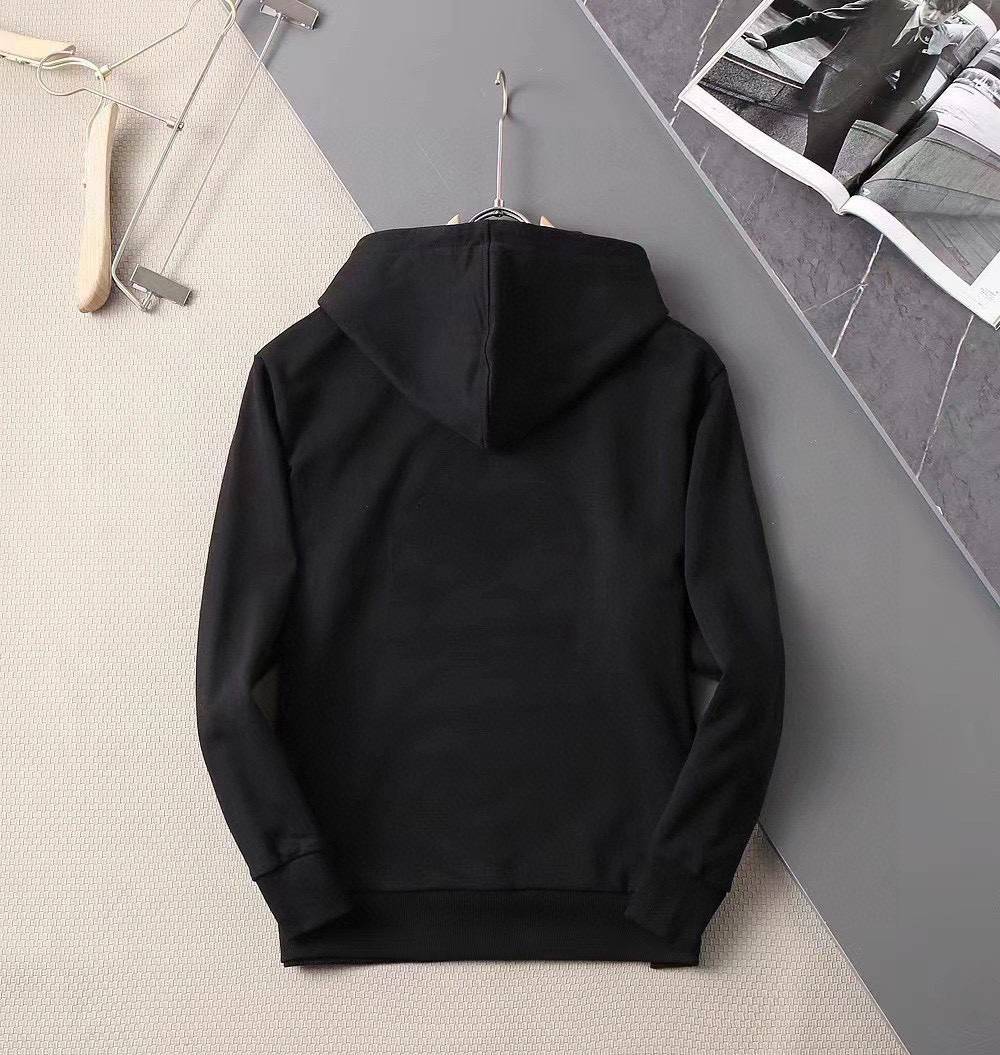MONCLER モンクレール メンズ パーカー プルオーバー フードの立ち上がりが美しい ロゴプリント フロントロゴ オーバーサイズ ブラック - 画像 7