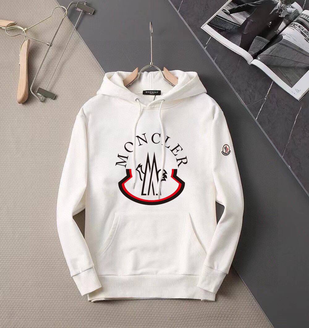 MONCLER モンクレール メンズ パーカー プルオーバー フロントロゴ フードの立ち上がりが美しい オーバーサイズ ブラック - 画像 9