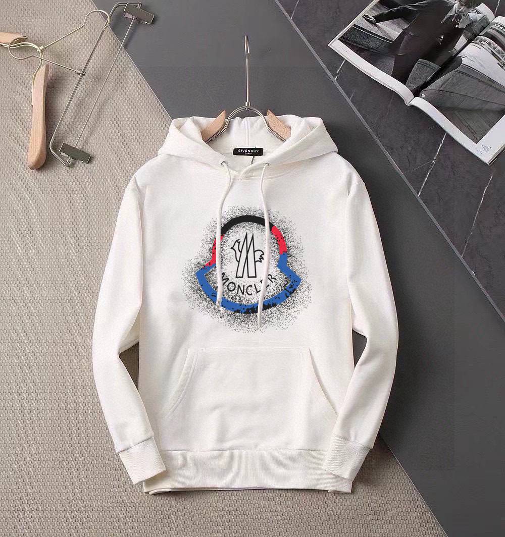 MONCLER モンクレール メンズ パーカー プルオーバー フードの立ち上がりが美しい フロントロゴ ブラック - 画像 9