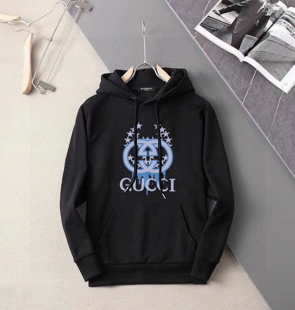 GUCCI グッチ メンズ パーカー プルオーバーパーカー フロントロゴプリント オーバーサイズ ブラック - 画像 9