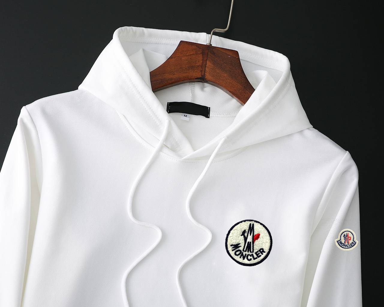 MONCLER モンクレール メンズ パーカー プルオーバー フード付き ロゴプリント オーバーサイズ ブラック - 画像 9
