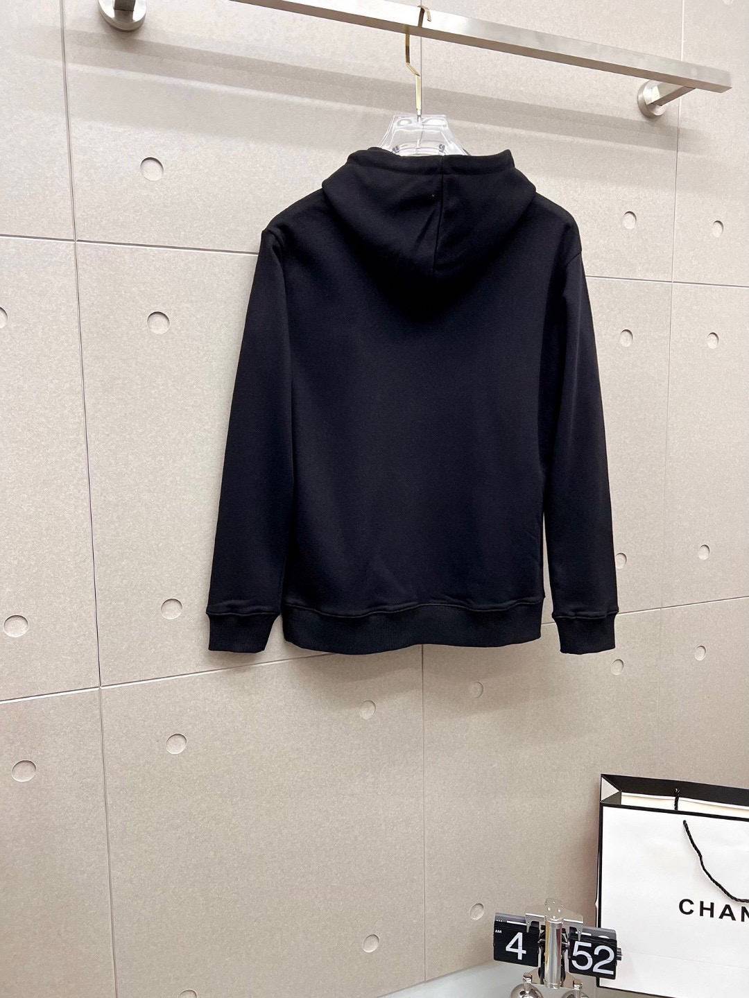 BALENCIAGA バレンシアガ メンズ パーカー プルオーバー フロントロゴプリント オーバーサイズ ブラック ホワイト - 画像 7