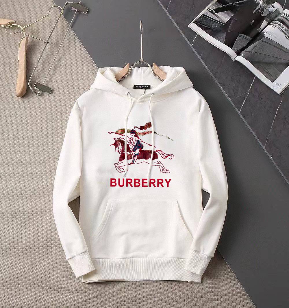 BURBERRY バーバリー メンズ パーカー プルオーバー フロントロゴ ロゴプリント オーバーサイズ ストリート ホワイト