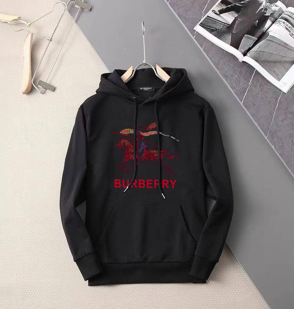 BURBERRY バーバリー メンズ パーカー プルオーバー フロントロゴ ロゴプリント オーバーサイズ ストリート ホワイト - 画像 9