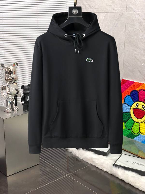 LACOSTE ラコステ メンズ パーカー プルオーバー フロントロゴ ロゴプリント オーバーサイズ 秋冬 ホワイト