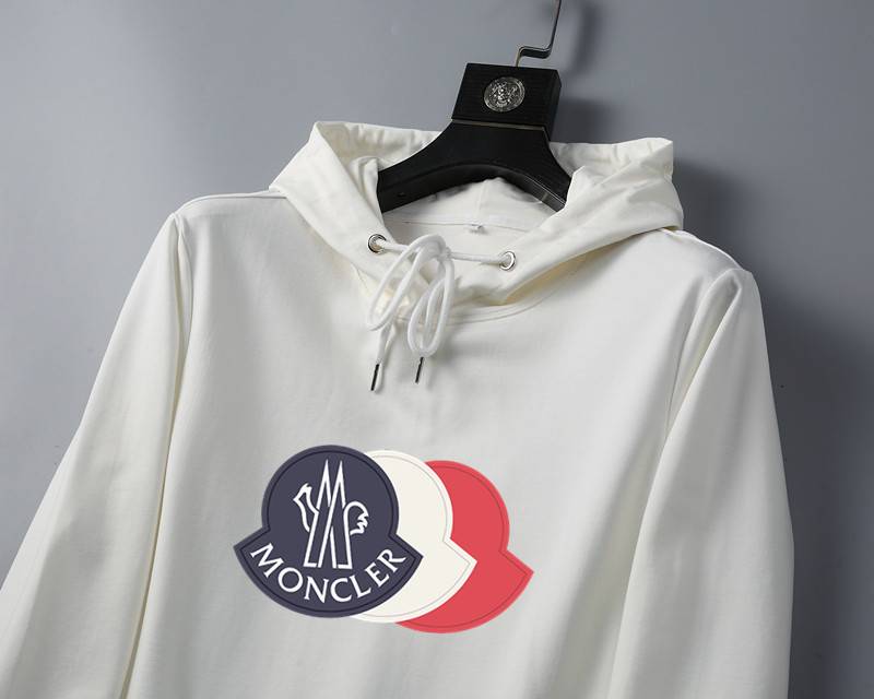MONCLER モンクレール メンズ パーカー プルオーバー ロゴプリント フードの立ち上がりが美しい オーバーサイズ ブラック - 画像 7