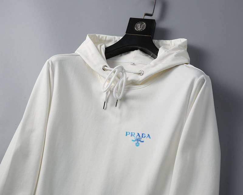 PRADA プラダ メンズ パーカー プルオーバーパーカー ロゴプリント オーバーサイズ ストリート ブラック - 画像 7