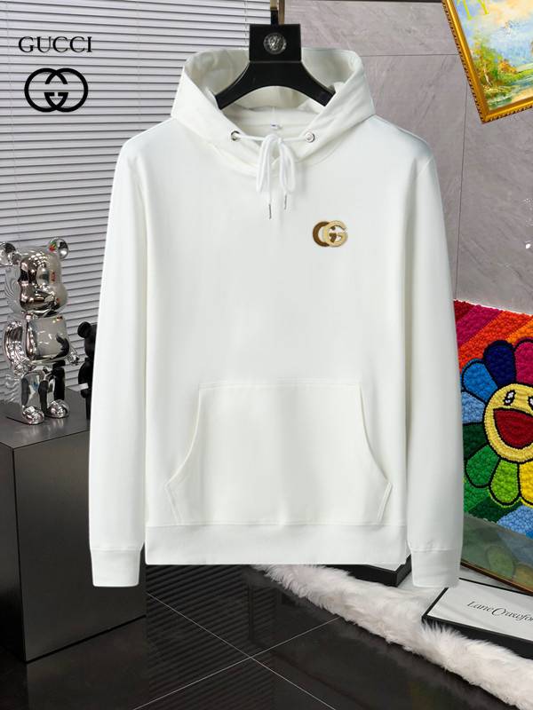 GUCCI グッチ メンズ パーカー プルオーバー フード付き ロゴプリント フロントロゴ オーバーサイズ オートミール
