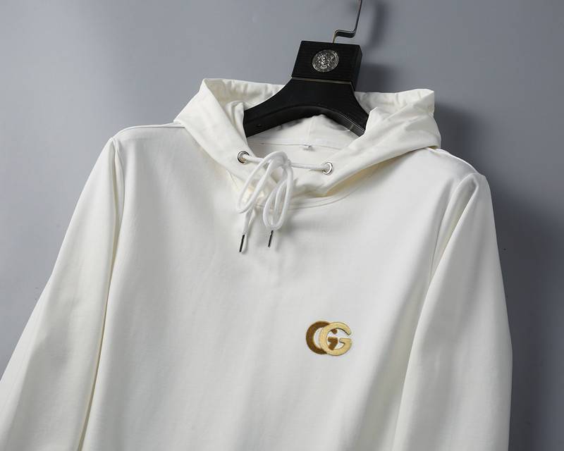 GUCCI グッチ メンズ パーカー プルオーバー フード付き ロゴプリント フロントロゴ オーバーサイズ オートミール - 画像 7