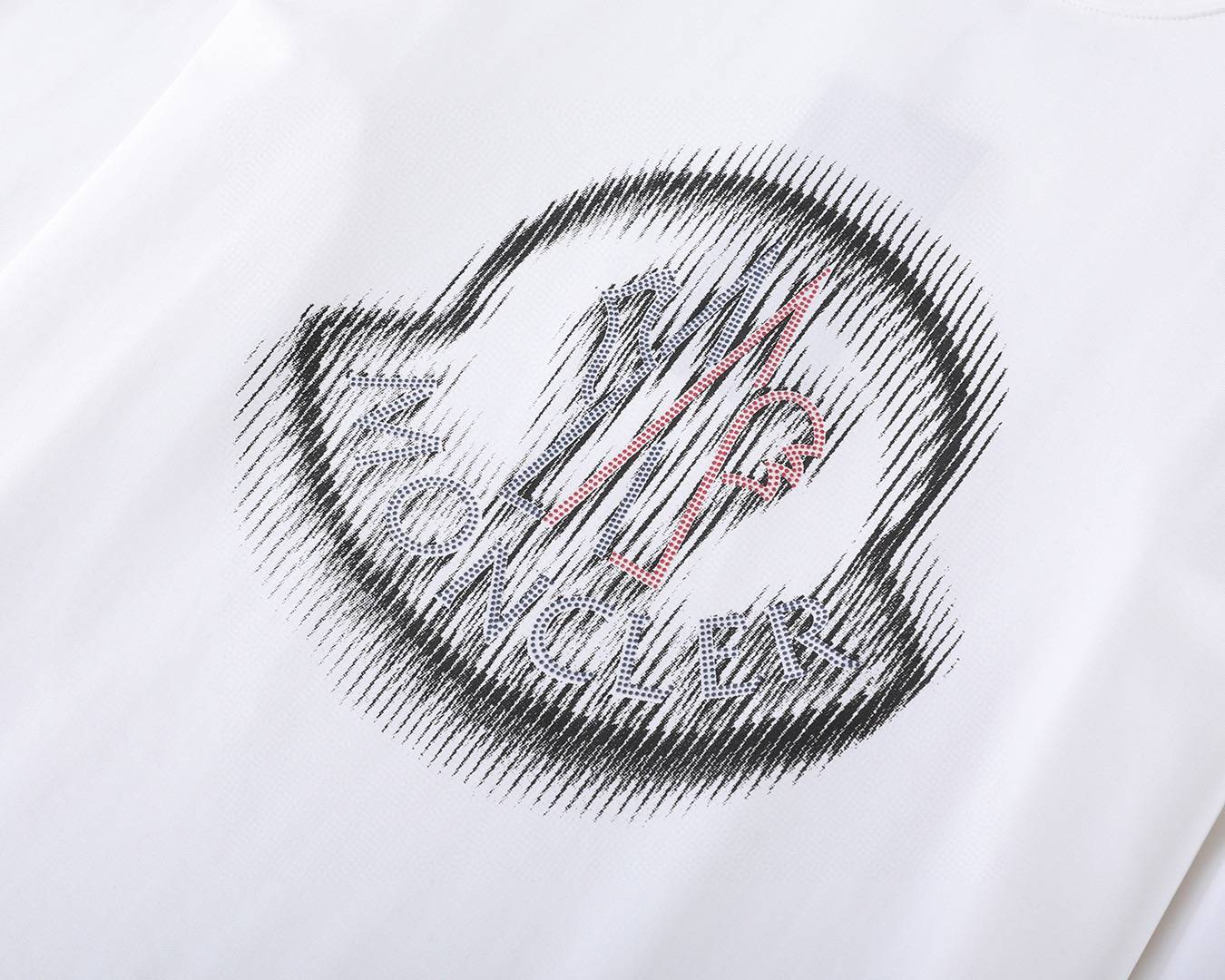 MONCLER モンクレール メンズ ロンT 長袖Tシャツ クルーネック 袖リブ サークルロゴ ロゴプリント オーバーサイズ ブラック ホワイト ネイビー - 画像 4