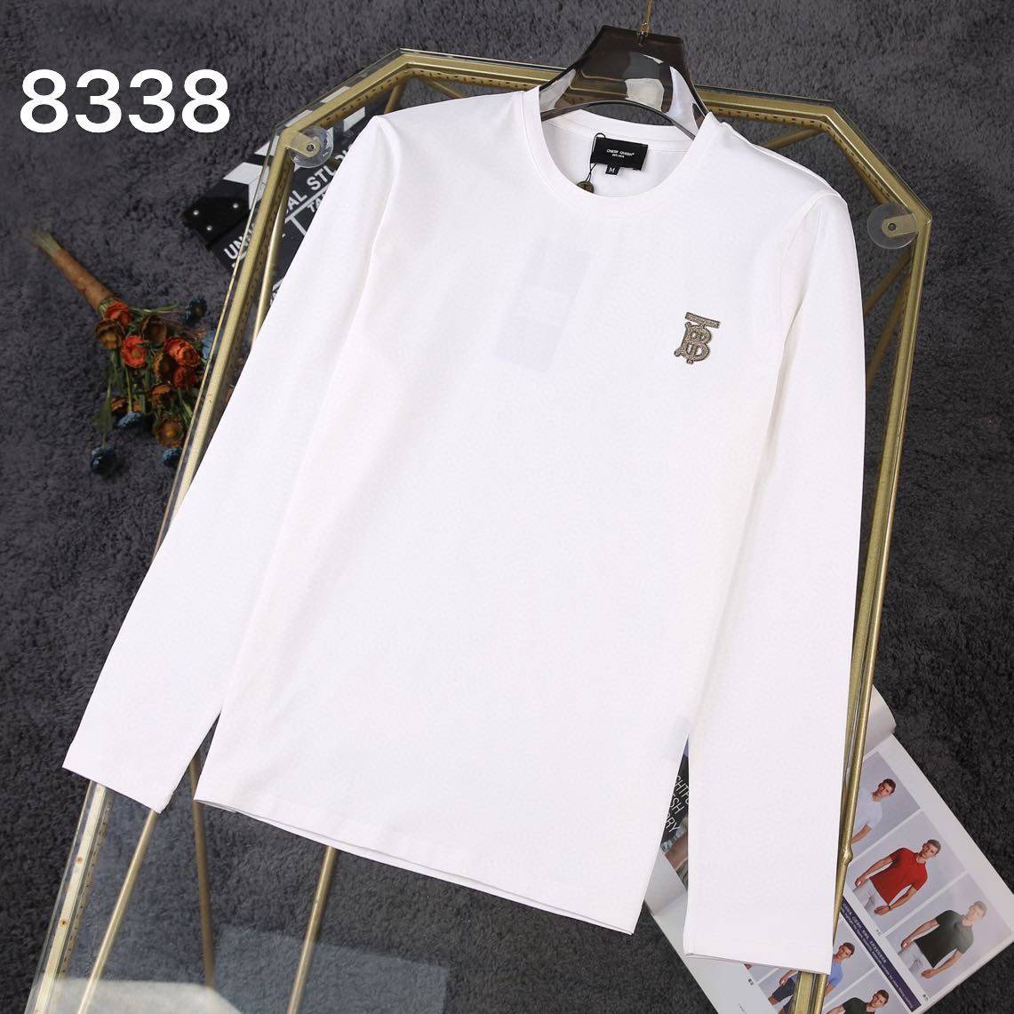 BURBERRY バーバリー メンズ 長袖Tシャツ ロンT クルーネック 袖リブ ロゴプリント オーバーサイズ ブラック ホワイト - 画像 6