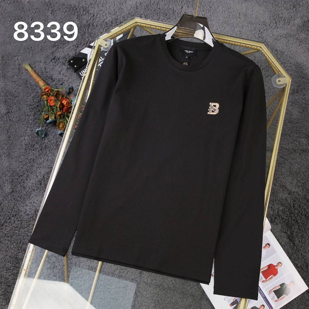 BALENCIAGA バレンシアガ メンズ ロンT 長袖Tシャツ クルーネック 袖リブ ロゴプリント オーバーサイズ ブラック ホワイト - 画像 5