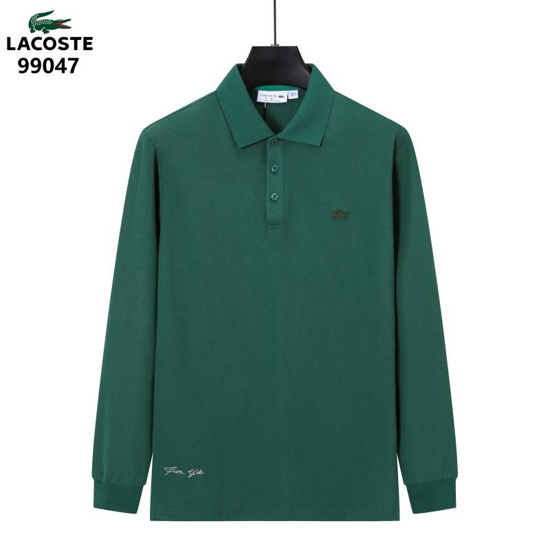 LACOSTE ラコステ メンズ 長袖Tシャツ ロンT クルーネック 袖リブ ロゴプリント オーバーサイズ ブラック