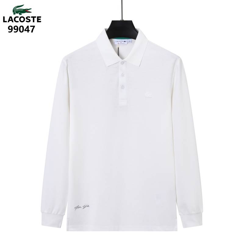 LACOSTE ラコステ メンズ 長袖Tシャツ ロンT クルーネック 袖リブ ロゴプリント オーバーサイズ ブラック - 画像 2