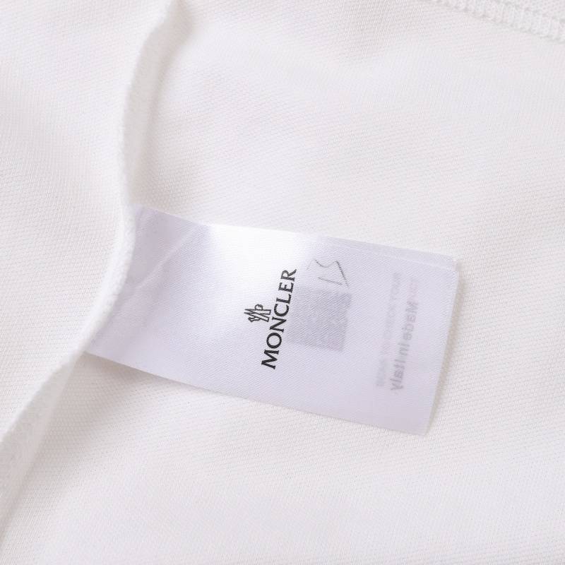 MONCLER モンクレール メンズ 長袖Tシャツ ロンT クルーネック 袖リブ ロゴプリント オーバーサイズ ストリート ブラック ホワイト - 画像 5