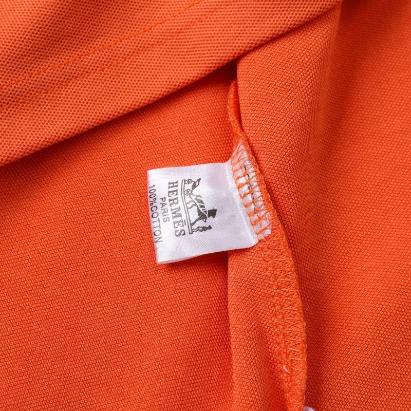 HERMES ヘルメス メンズ 長袖Tシャツ ロンT クルーネック 袖リブ オーバーサイズ ブラック ホワイト オレンジ - 画像 9