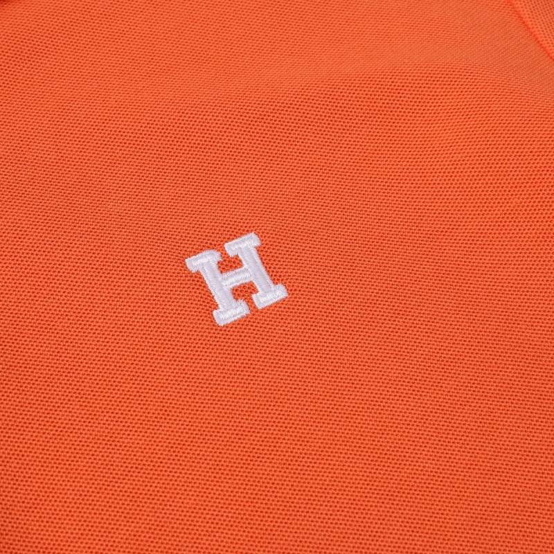 HERMS メンズ 長袖Tシャツ ロンT クルーネック 袖リブ ロゴプリント オーバーサイズ ブラック ホワイト オレンジ - 画像 16