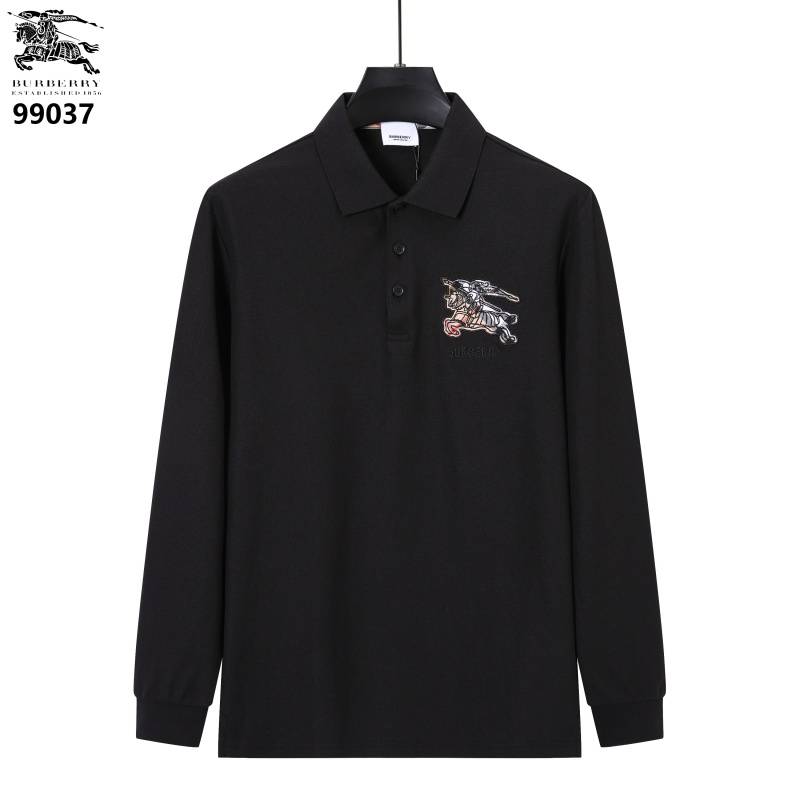 BURBERRY バーバリー メンズ 長袖Tシャツ ロンT クルーネック 袖リブ ロゴプリント オーバーサイズ ブラック ホワイト ベージュ - 画像 2
